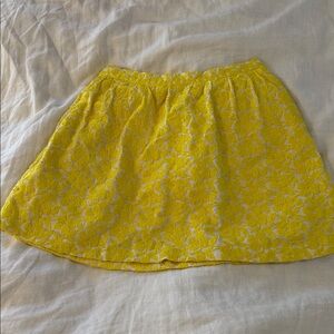 Hutch skirt, womens size 8, yellow embroidery, lined